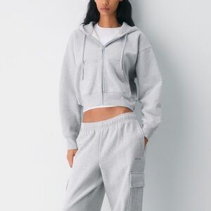 COZY SWEATFLEECE BOYFRIEND BOXY ZIP HOODIE